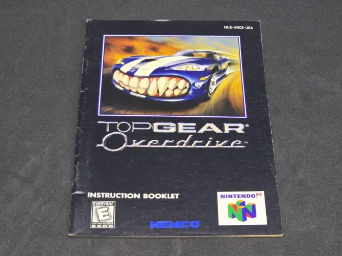 Manual Top Gear Overdrive Nintendo 64 ORIGINAL AMERICANO