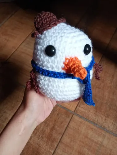 Boneco de neve crochê