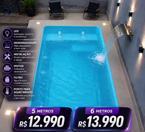 Piscina completa e instalada