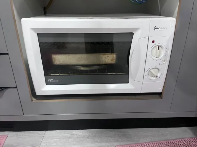 Armário cozinha e forno elétrico Fischer branco