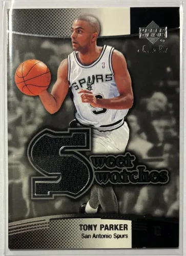 Tony Parker Uniforme Game Worn Patch Memo Card NBA Carta Basquete