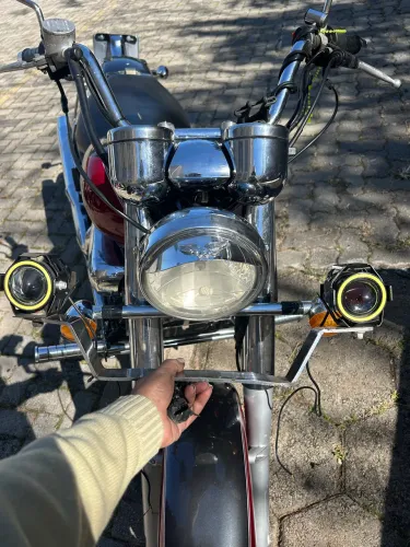 Farol auxiliar moto custom