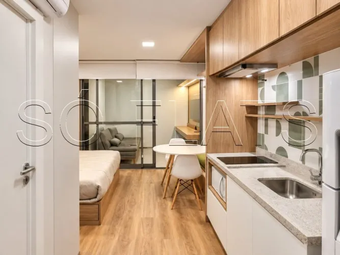 Aria Higienópolis, flat disponível para locação contendo 31m² e 01 dormitório.