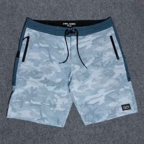 Bermuda Shorts Pelagic Ocean Master Fish Camo Board Tamanho 36 XL