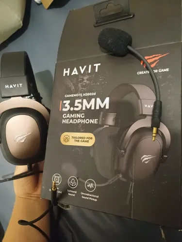 Havit Headphone Fone de Ouvido H2002d, Gamer, com Microfone, Falante 53mm, Plug 3, 5mm
