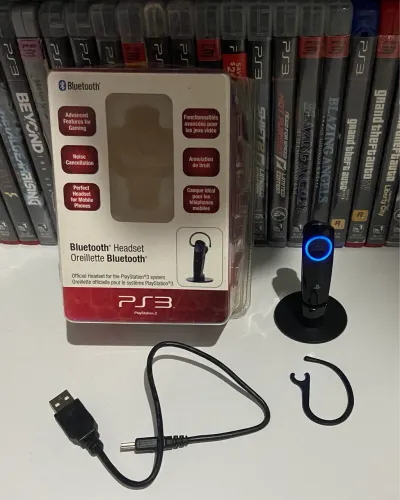 Headset Bluetooth Oficial PS3 Sony (Raro / Completo na Caixa!)