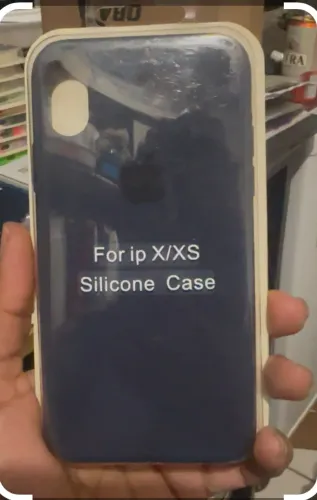 Capinha de Silicone para iPhone X / XS - Azul Marinho