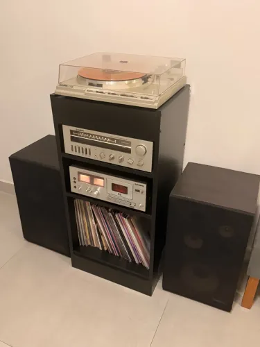 Sistema de Som Vintage Gradiente D-35 1060 CD-2500 com Caixas