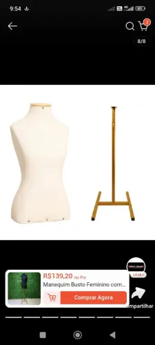 Manequim busto costura 