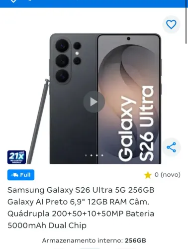 S26 ultra novo