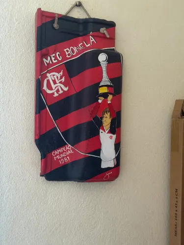 Vendo quadro pintado em telha do Flamengo 
