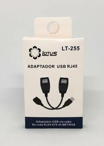 Adaptador Extensor Usb Via Cabo De Rede Rj45 Até 45 Metros Novo na Caixa