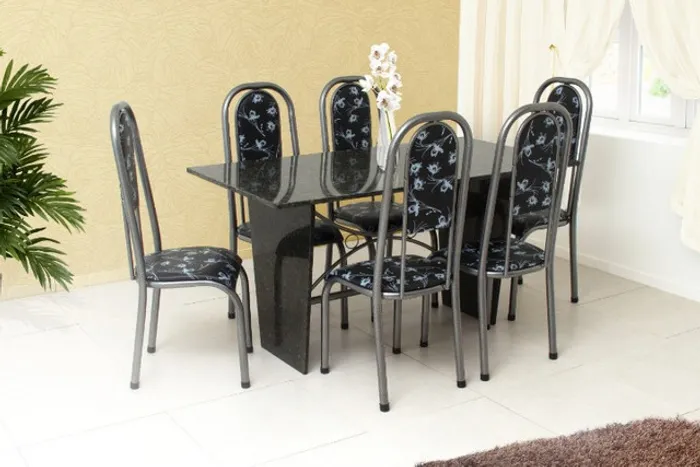 Mesa Eifel com 6 cadeiras conjunto -> Frete grátis!!!