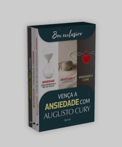 Box Vença a ansiedade com Augusto Cury - Vol.1, 2 e 3