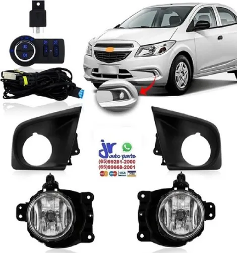 Kit Farol Milha Onix Prisma Joy 2017 2018 2019 Auxiliar Neblina