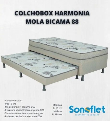 Quarto cama bibox solteiro molas