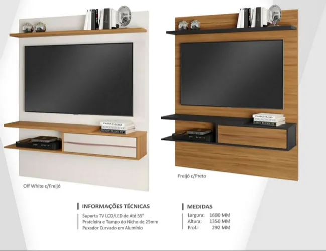 Sala painel home rack