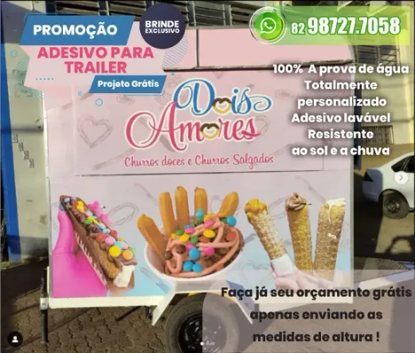 Trailer adesivado, envelopado, adesivo