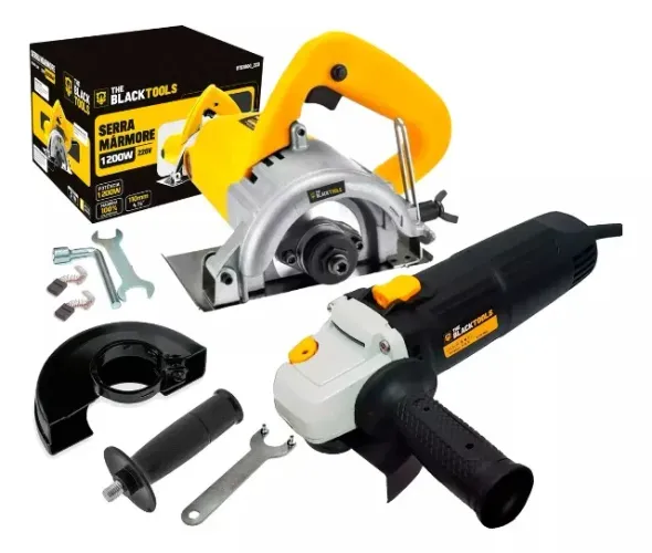 Kit com Serra Mármore Profissional 1200W 220V + Esmerilhadeira Profissional 780W 220_V