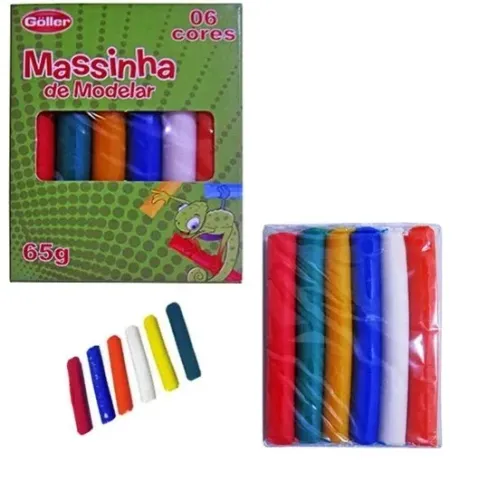 Massinha De Modelar Com 6 Cores 65g