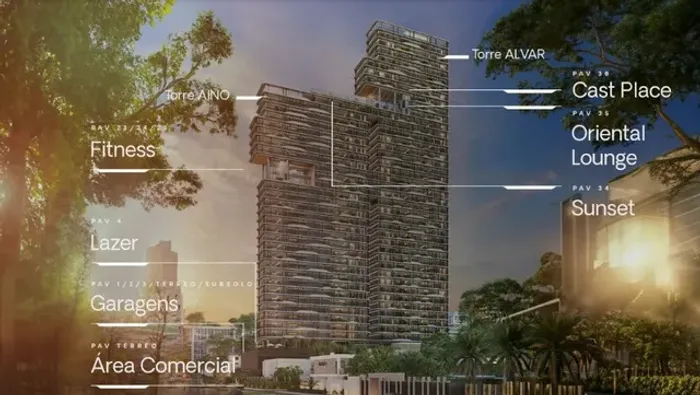 Apto 3/4 com 3 suítes de 150 m² no Condomínio AAlto (Lançamento) com 3 vagas por 1.336.707