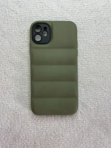 Capa iphone 11, verde militar puffer