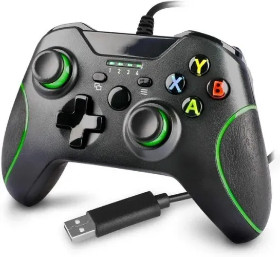 Controle Xbox 360/One/Séries X|S Com Fio Pc Gamer Joystick