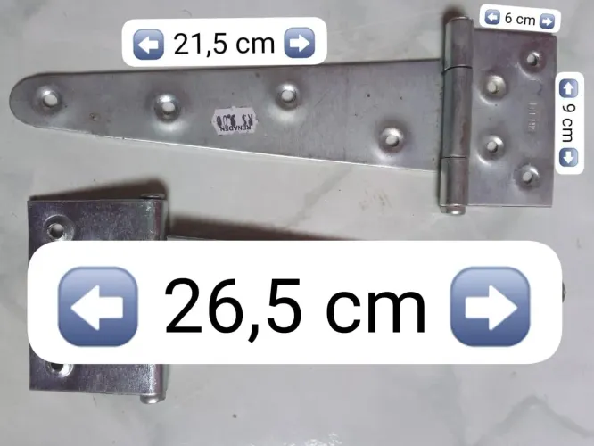 DOBRADIÇAS ZINCADA DA MARCA BIEHL (O PAR) - R$ 15, 00 REAIS