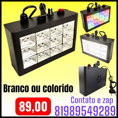 Strobo 12 Leds RGB 