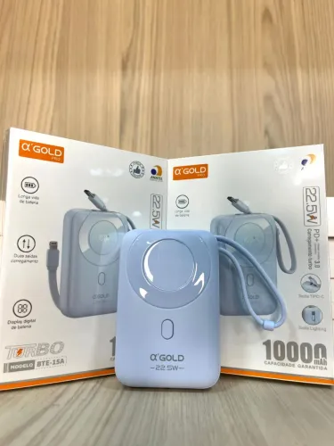 Carregador Portátil Gold de 10.000mAh