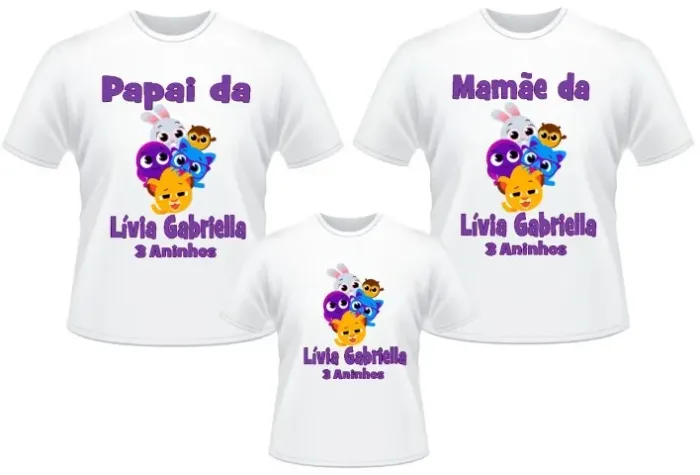Camisetas personalizadas Bolofofos - Aniversário