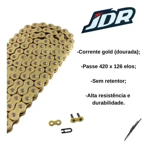 Corrente 420x126 CRF 150 CR 80 85 KTM 65 85 105 KX 65 85 100 YZ 65 80 85