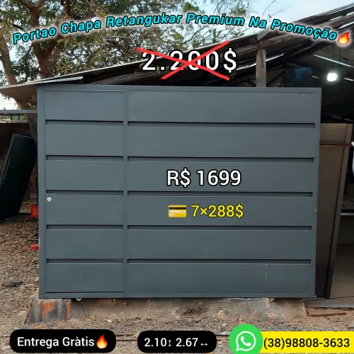 Portão chapa retangular premium - na promoção!
