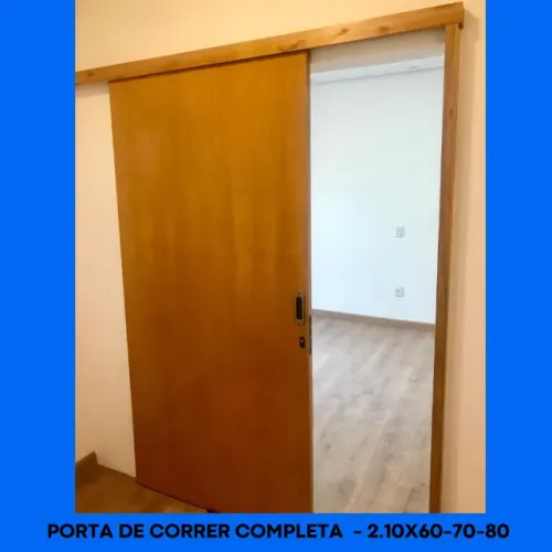 Porta interna modelo mendi 2.10x0,80 completa de correr - entrega a/c