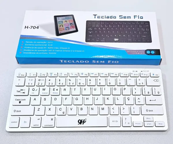 Teclado Sem Fio Bluetooth H-704 - Novo