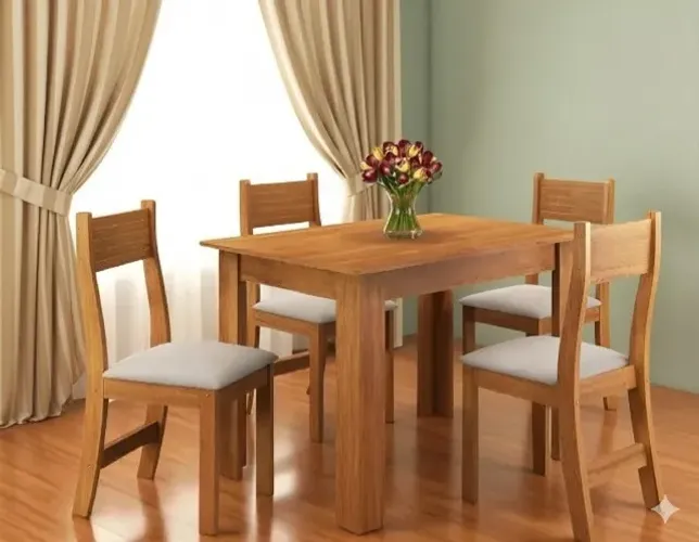 Mesa Claudia com 4 lugares  design moderno