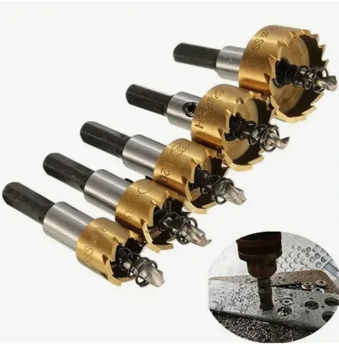 Conjunto de 5 Brocas Revestidas em Titânio