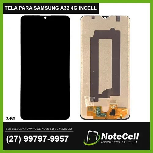 Tela Display Para Samsung A32 4G Incell 3.469 - Instalação Expressa Em 30 Minutos!