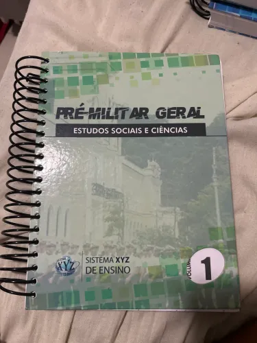 Apostila XYZ Pré militar Vol. 1 Geografia História Química e física espcex colegio naval  