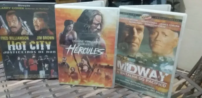 Lote de DVDs: Hot City, Hércules e Midway