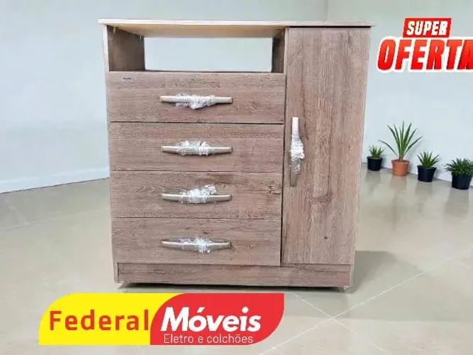 Cômoda 4 Gavetas 1 Porta Oferta Imperdível