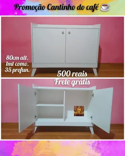 Armário de Canto para Cozinha - Branco - Novo - Frete Grátis