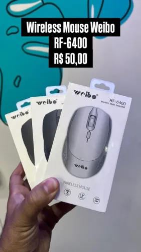 Mouse Wireless Weibo / RF-6400 / R$ 50,00 | Novo | Loja Física