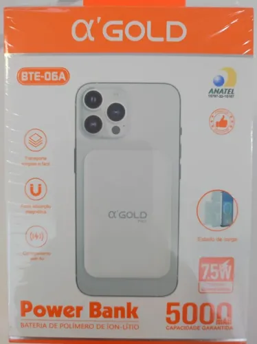 Power Bank 5000 mAh ?'GOLD - Carregador Portátil