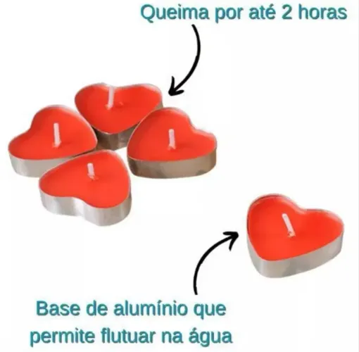 Kit vela coração 