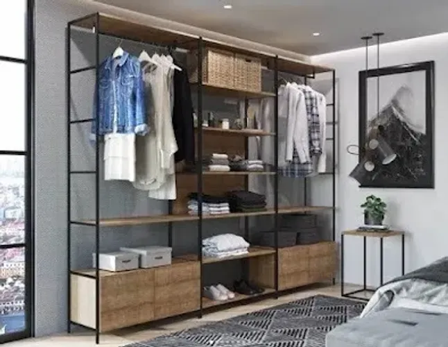 Closet Estilo Industrial/Estante+2 Araras/270LX211AX36,5P/R$3.724,80!