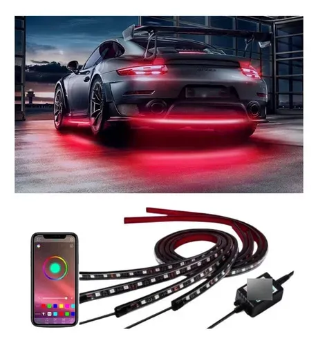 Led Neon Rgb Externo Acessorios Tunnig Luz Carro 8 Cores