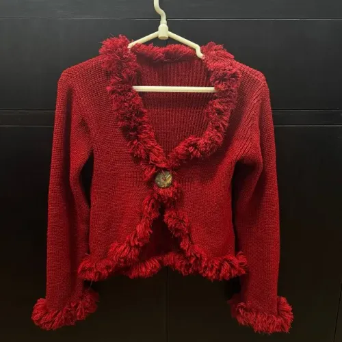 blusa de lã penny lane vermelha retro y2k
