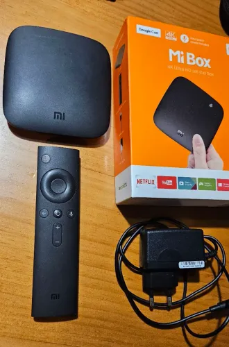 Xiaomi Mi Box 4k Hdr Android Tv 6.0 & Google Cast Mdz-16-ab Sem Fio
