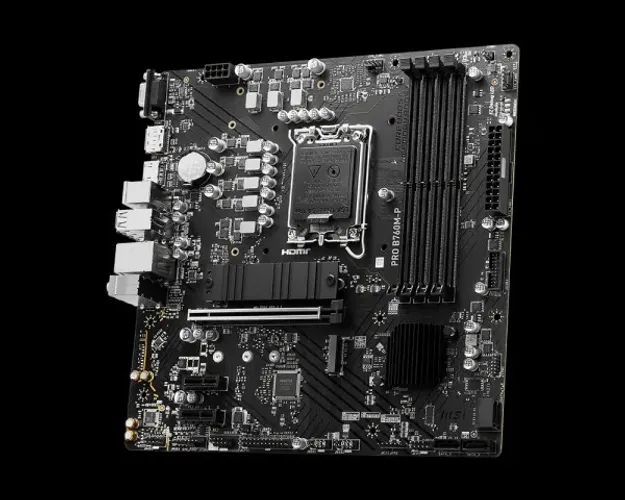 Placa Mãe MSI PRo B760M-P - Intel 1700 - DDR4 - Matx - M.2 - Vga/hdmi/displayport